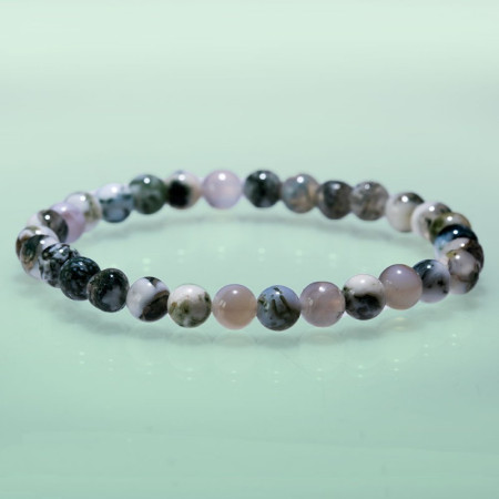 Bracelet Agate Arbre 6 mm