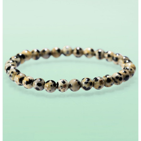Bracelet Jaspe Dalmatien 6 mm
