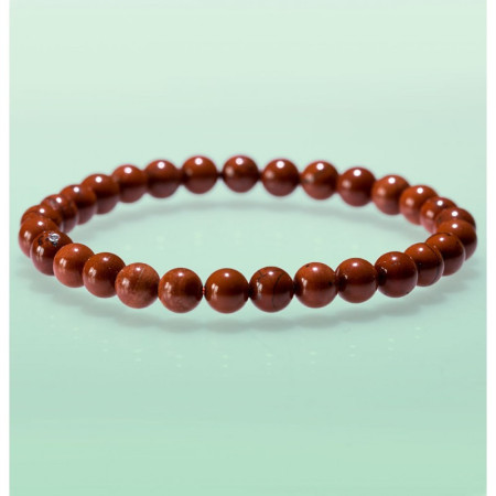 Bracelet Jaspe rouge 6 mm