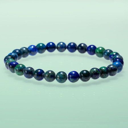 Bracelet Azurite-Malachite 6 mm