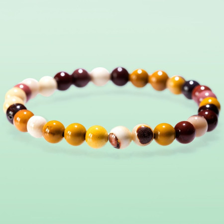 Bracelet Jaspe Mookaïte 6 mm