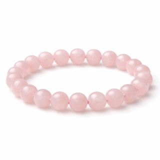 Bracelet quartz rose 8 mm