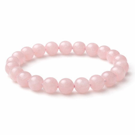 Bracelet quartz rose 8 mm