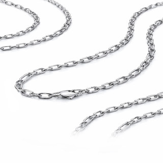 Chaîne acier inoxydable argentée