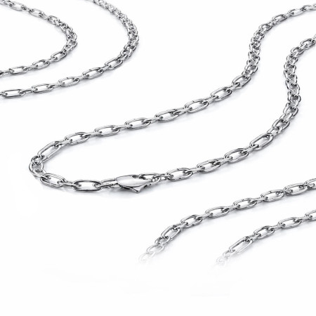 Chaîne acier inoxydable argentée