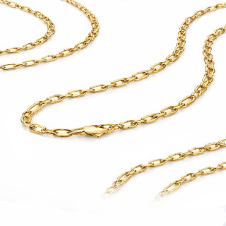 Chaîne acier inoxydable dorée