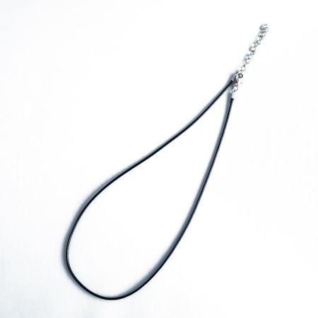 Collier cordon ciré noir