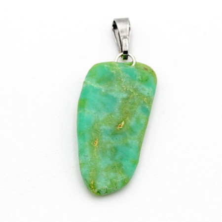 Pendentif en pierre Chrosprase naturelle