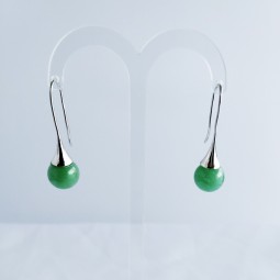 Boucles d'oreilles en aventurine verte