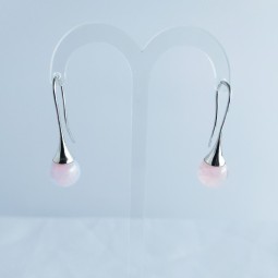 Boucles d'oreilles en quartz rose