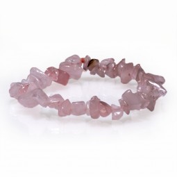 Bracelet chips Quartz Rose