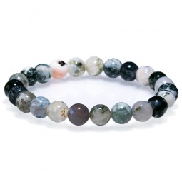 Bracelet Agate Arbre 8 mm