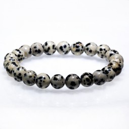 Bracelet Jaspe Dalmatien 8 mm