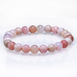 Bracelet Opale rose 8 mm