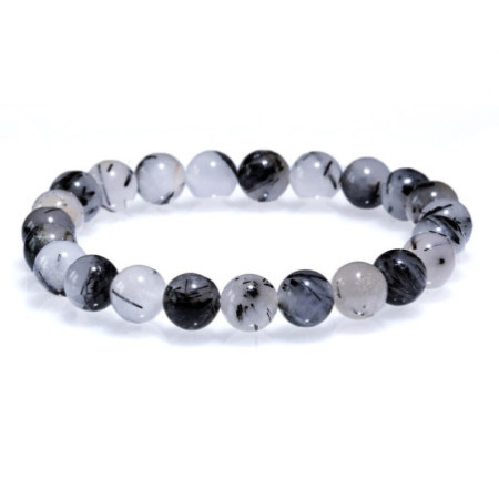 Bracelet en Quartz Tourmaline 8 mm