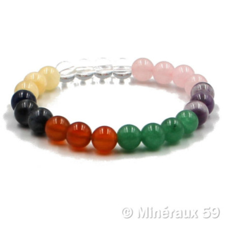 Bracelet 7 chakras 8 mm