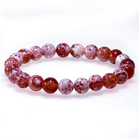 Bracelet agate feu 8 mm