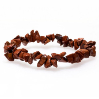Bracelet chips Jaspe rouge