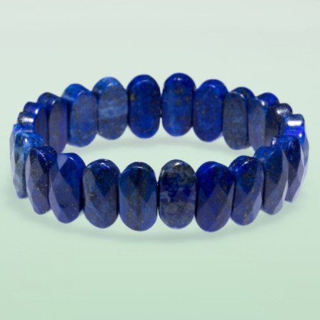 Bracelet plat Lapis Lazuli
