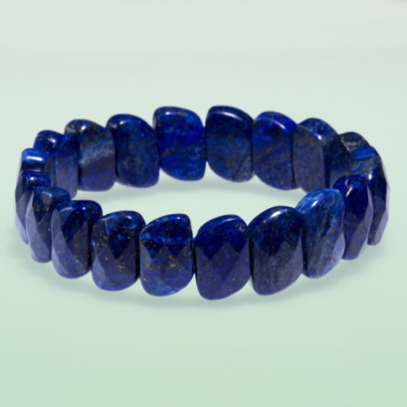 Bracelet plat 2 Lapis Lazuli