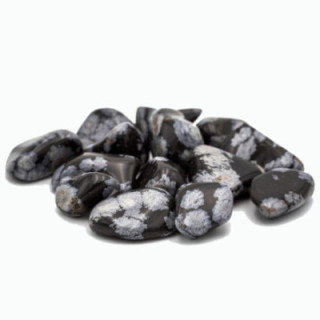 Galet en Obsidienne mouchetée polie