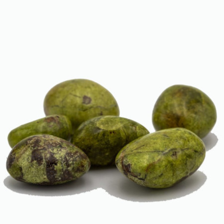 Galet en Opale vert poli