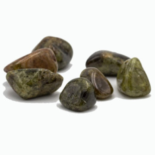 Galet Grenat vert poli