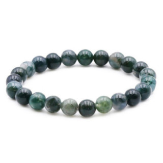 Bracelet Agate mousse 8 mm