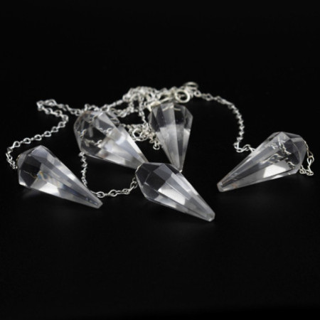 Pendule en cristal de roche véritable